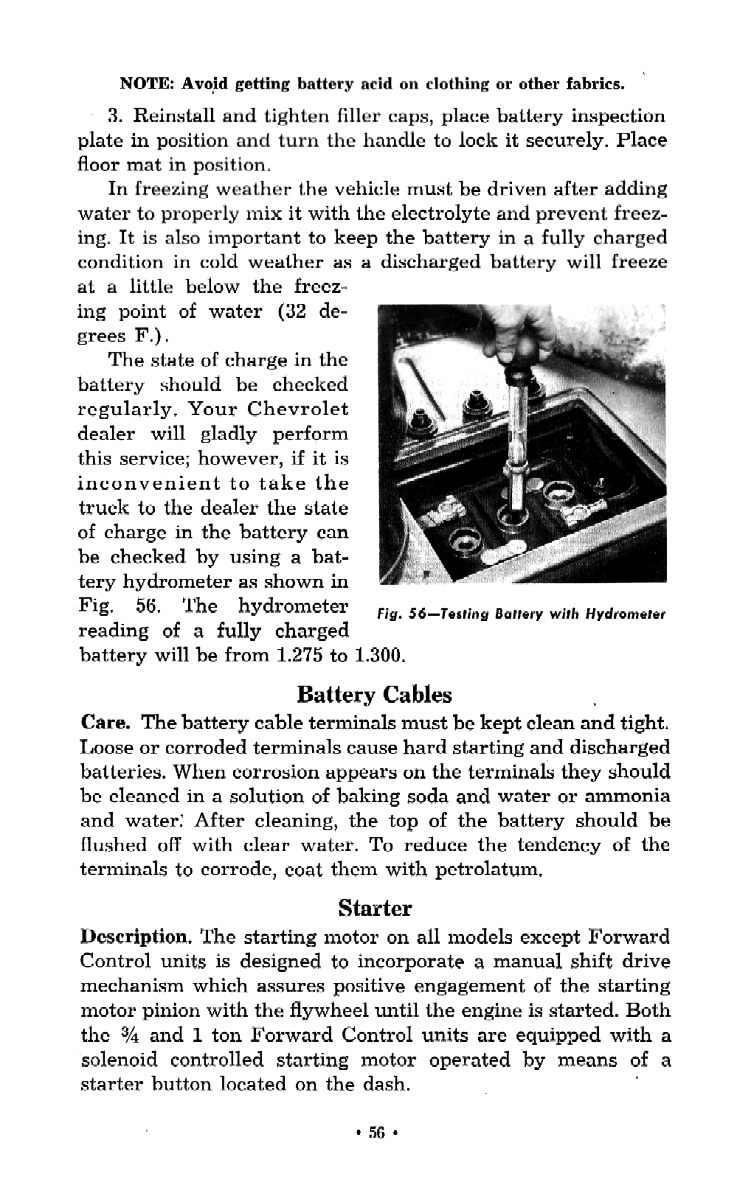1953 Chevrolet Trucks Operators Manual Page 60